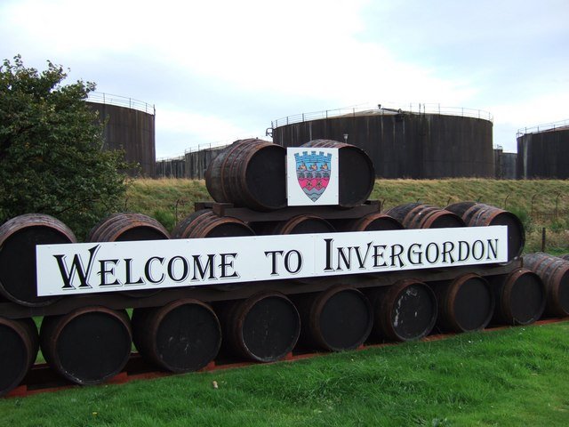 Invergordon Welcome Sign