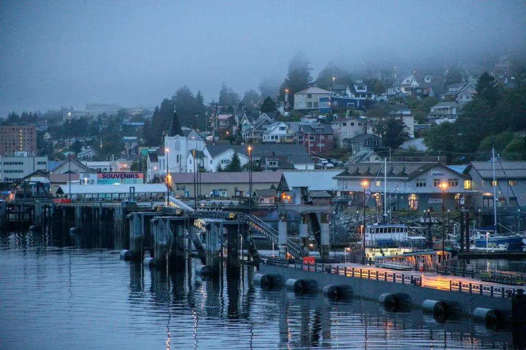 coastal town and harbor of ketchikan in alaska